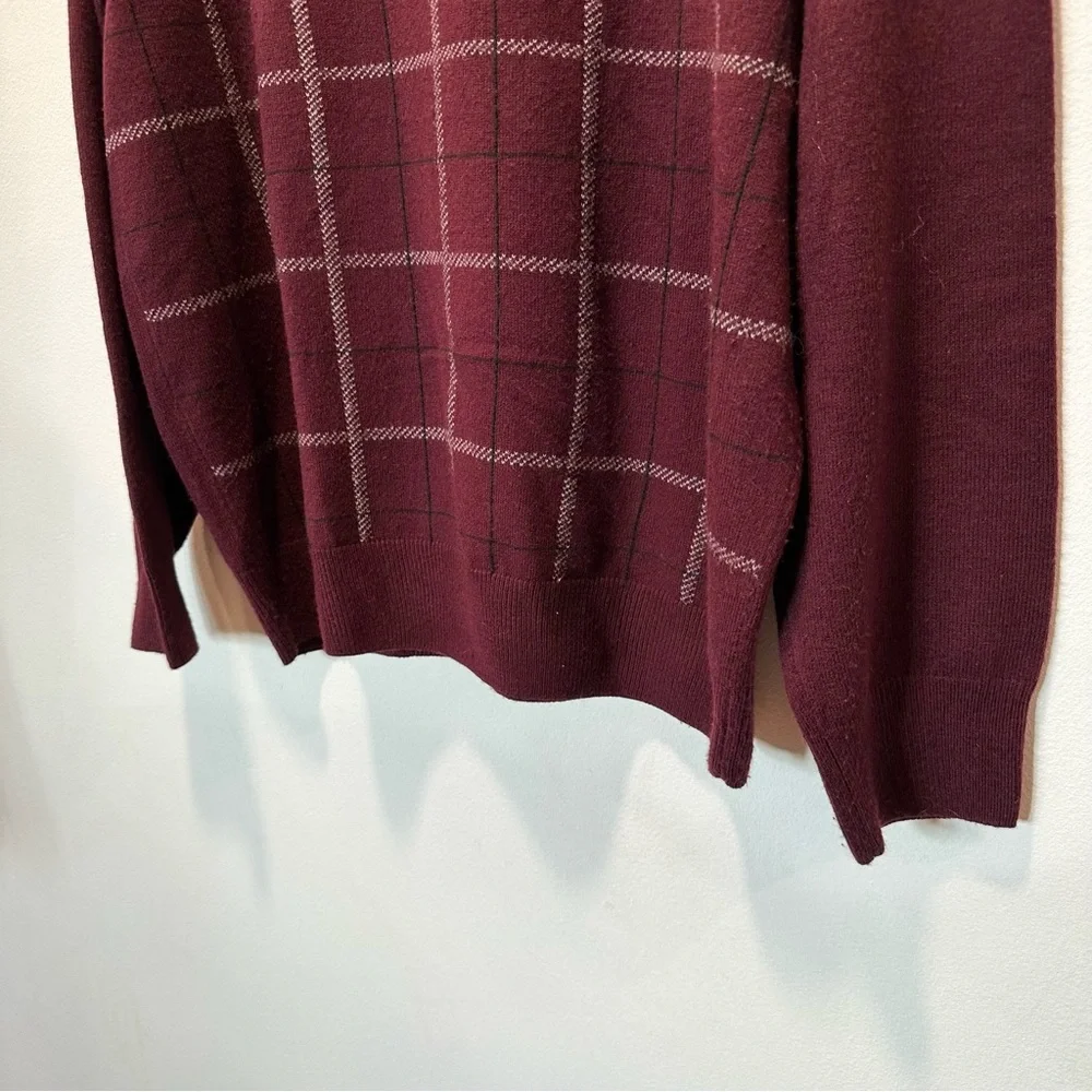 Dockers Men’s Size Large Comfort Touch Easy Care Burgundy Pullover Sweater - Picture 9 of 10